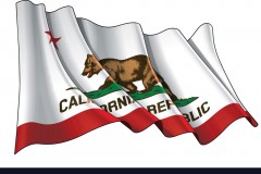 Waving Flag of the State of California