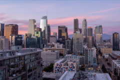 Aerial Sunset Los Angeles